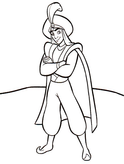 Aladdin The Prince Disney Coloring Pages4975 Coloring Page