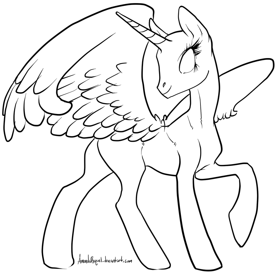 Alicorn Cute Baby Coloring Page