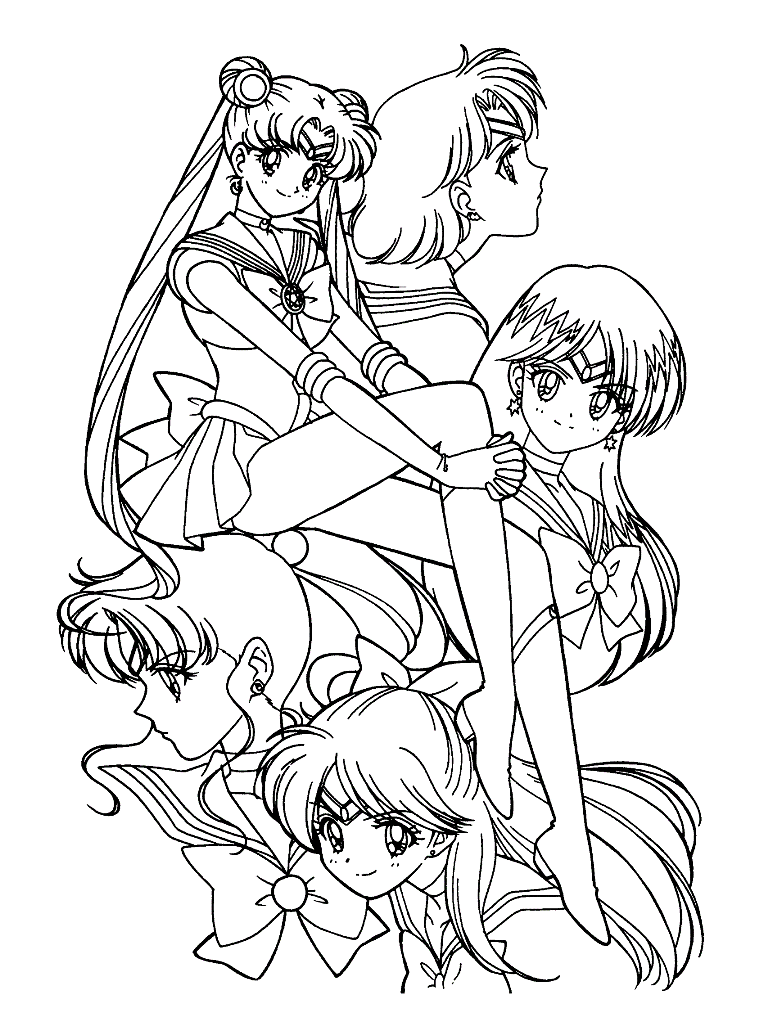 All Four Sailors For Girls Df45 Coloring Page