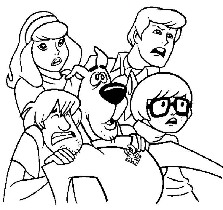 All Scared But Scooby Doo Coloring Page
