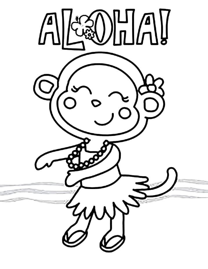 Aloha 13 Coloring Page