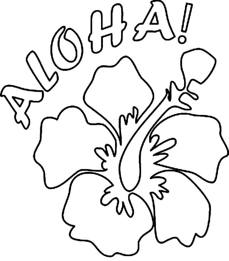 Aloha 2 Coloring Page