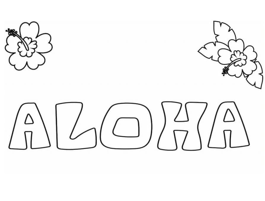 Aloha 6 Coloring Page