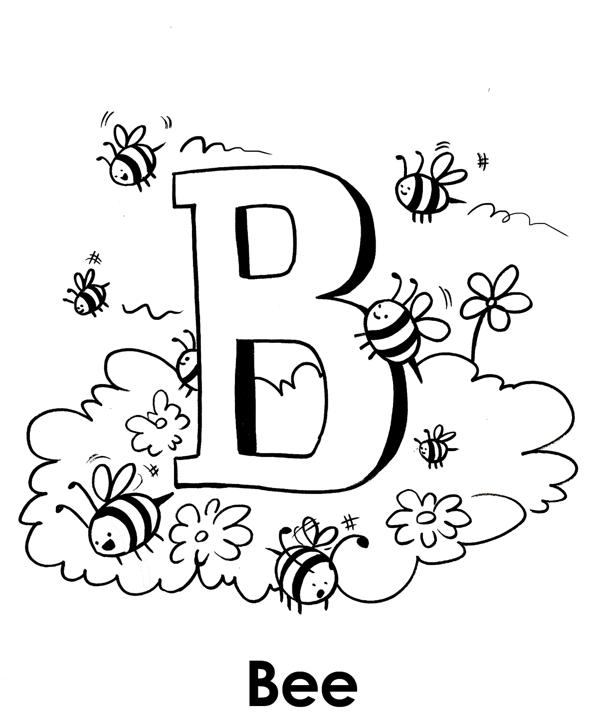 Alphabet S Bee Animal