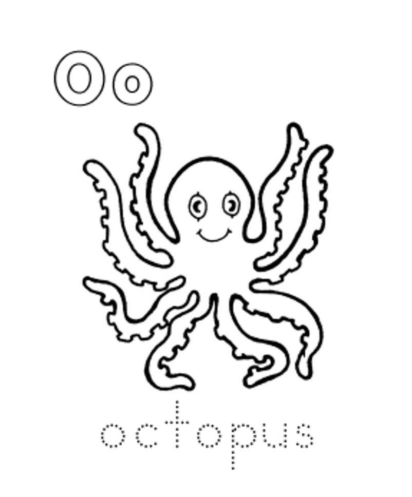 Alphabet S Sea Animal Octopus8aab Coloring Page