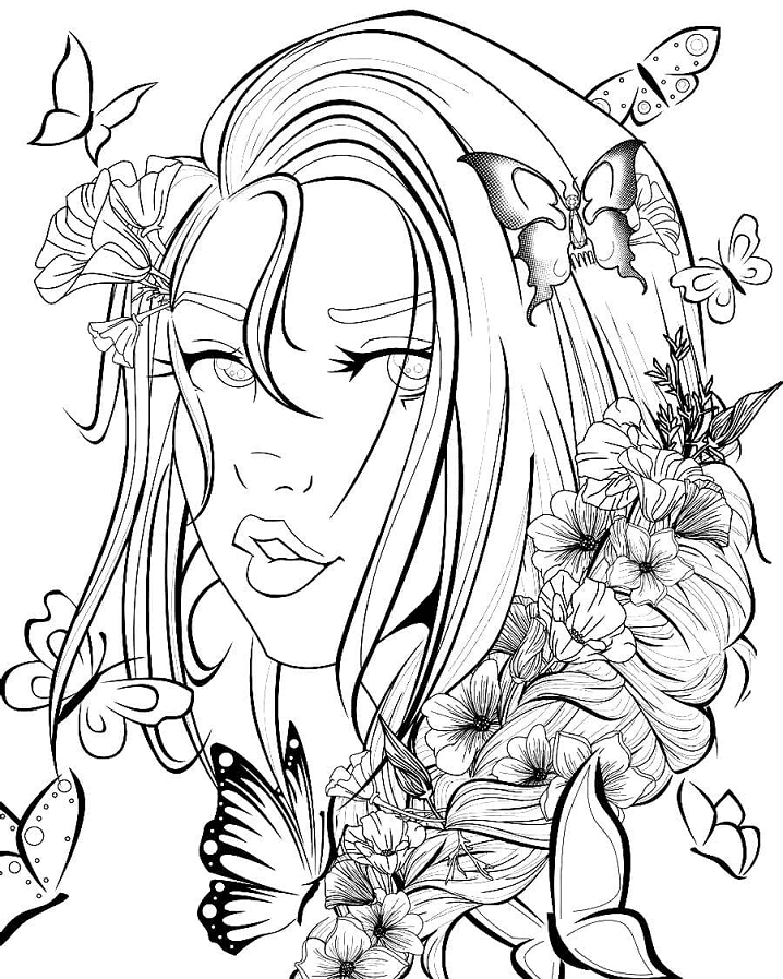 Amazing Girl Coloring Page