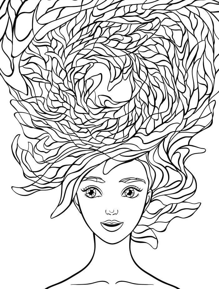 Amazing Hair Coloring Page
