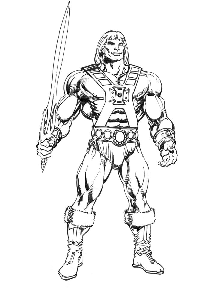 Amazing He-Man Coloring Page