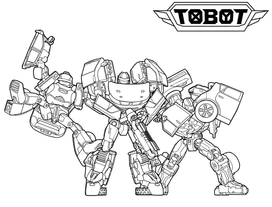 Amazing Tobot Coloring Page