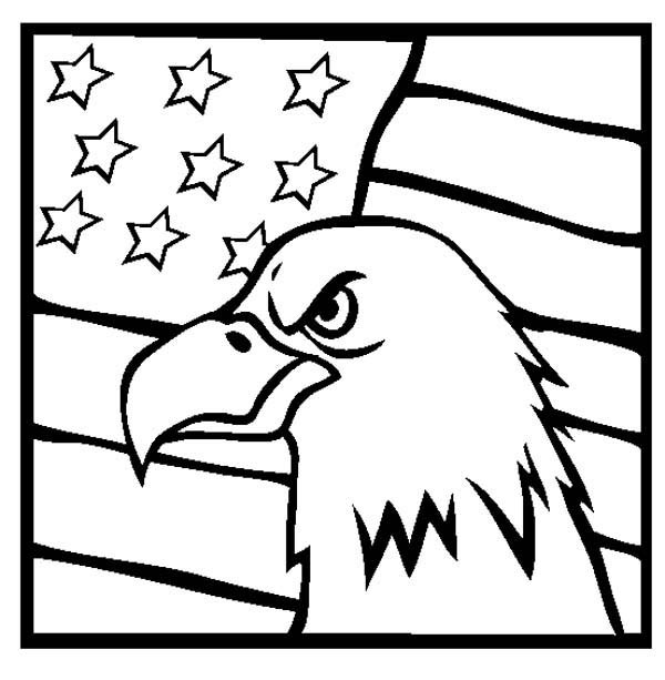 American Eagle And Us Flag