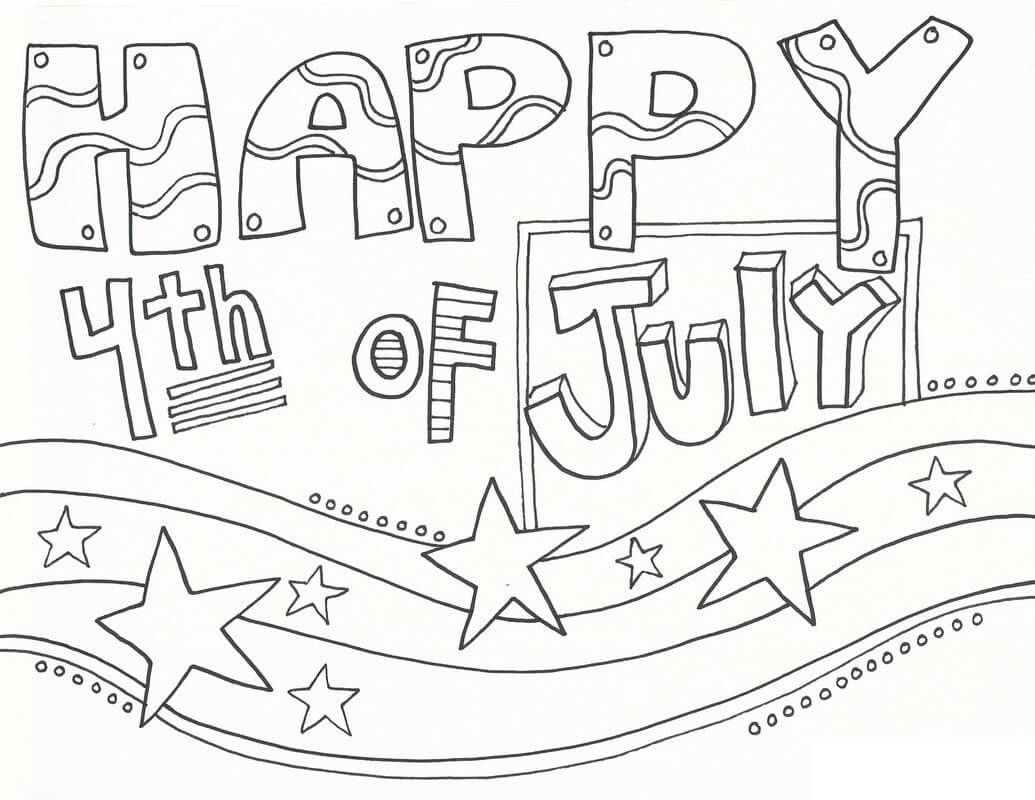 American Independence Day Coloring Page