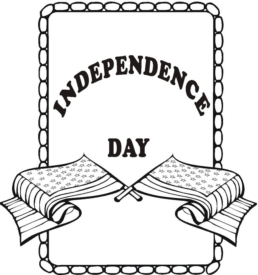 American Independence Day Poster 1 Coloring Page