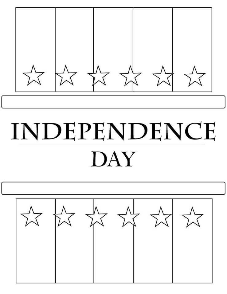 American Independence Day Poster Coloring Page
