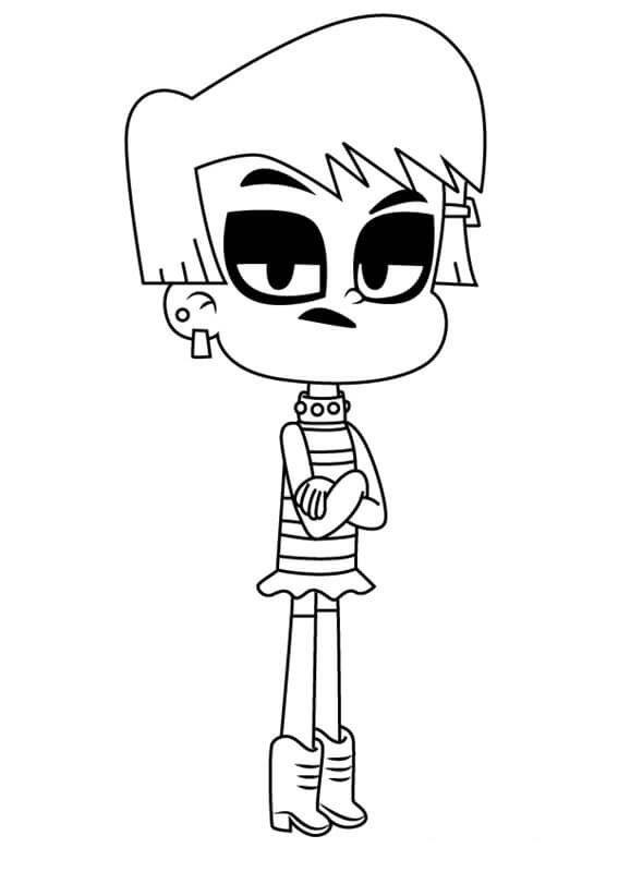 Amy from Looped Coloring Page