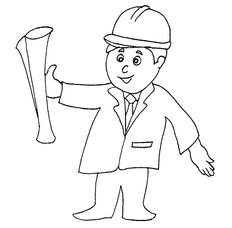 An Engineer Coloring Page