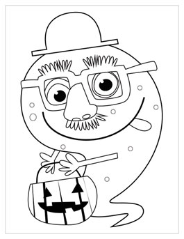 An Oldman Ghost Coloring Page