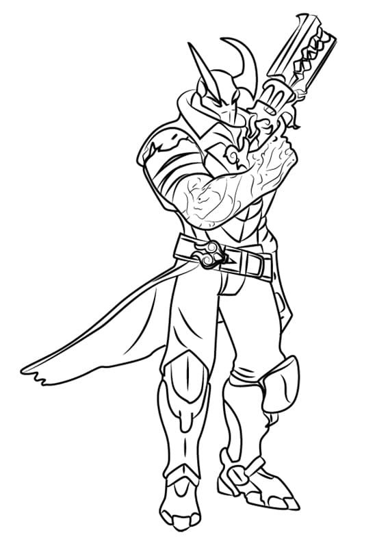 Androxus from Paladins Coloring Page