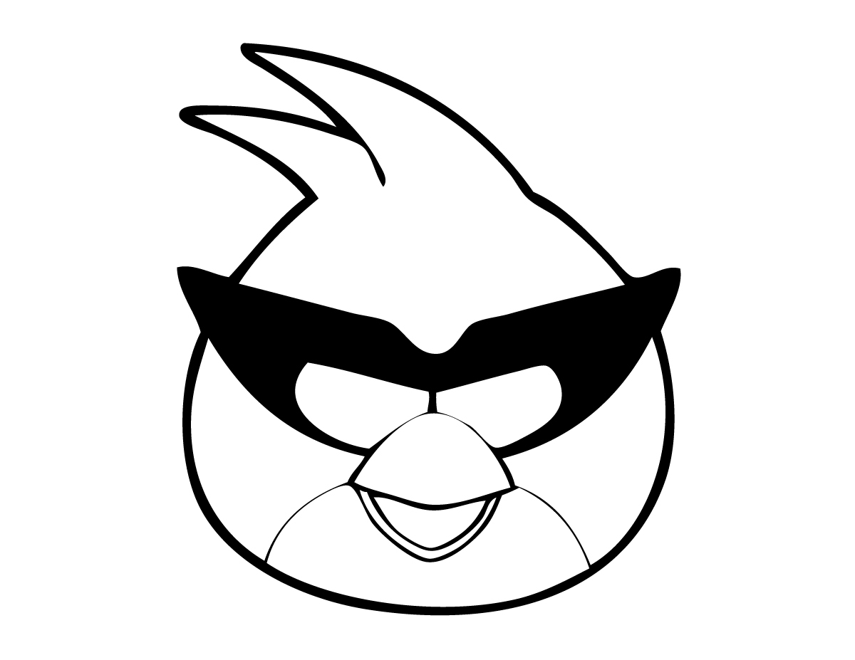 Angry Bird Printable Mask Coloring Page