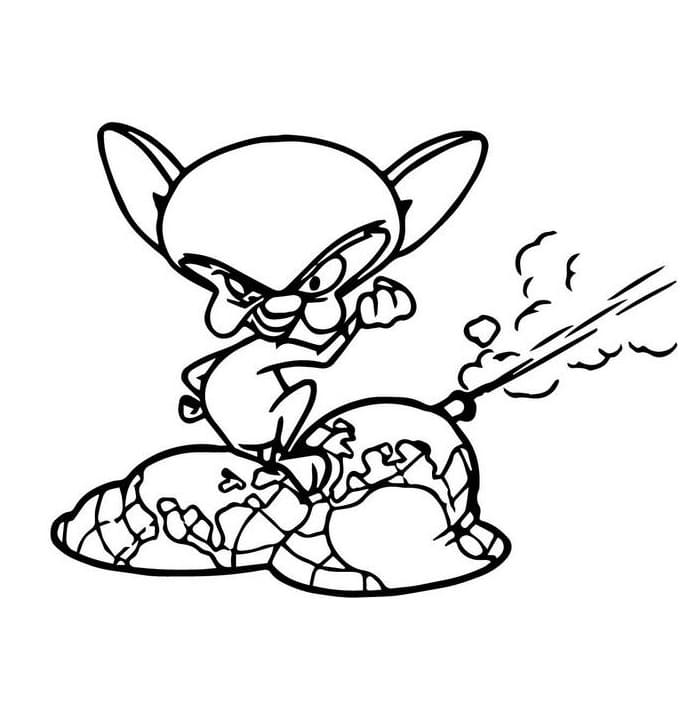 Angry Brain Coloring Page