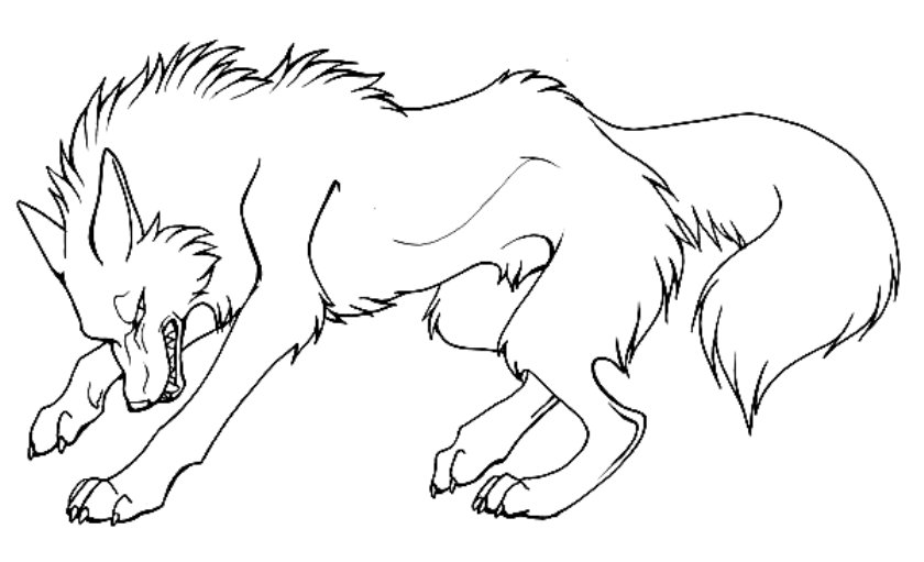 Angry Cartoon Wolf S To Print Coloring Page
