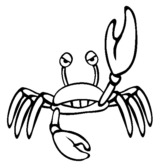 Angry Crab Coloring Page