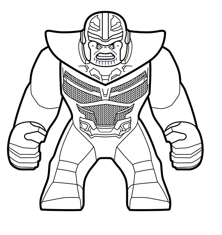 Angry Lego Thanos Coloring Page