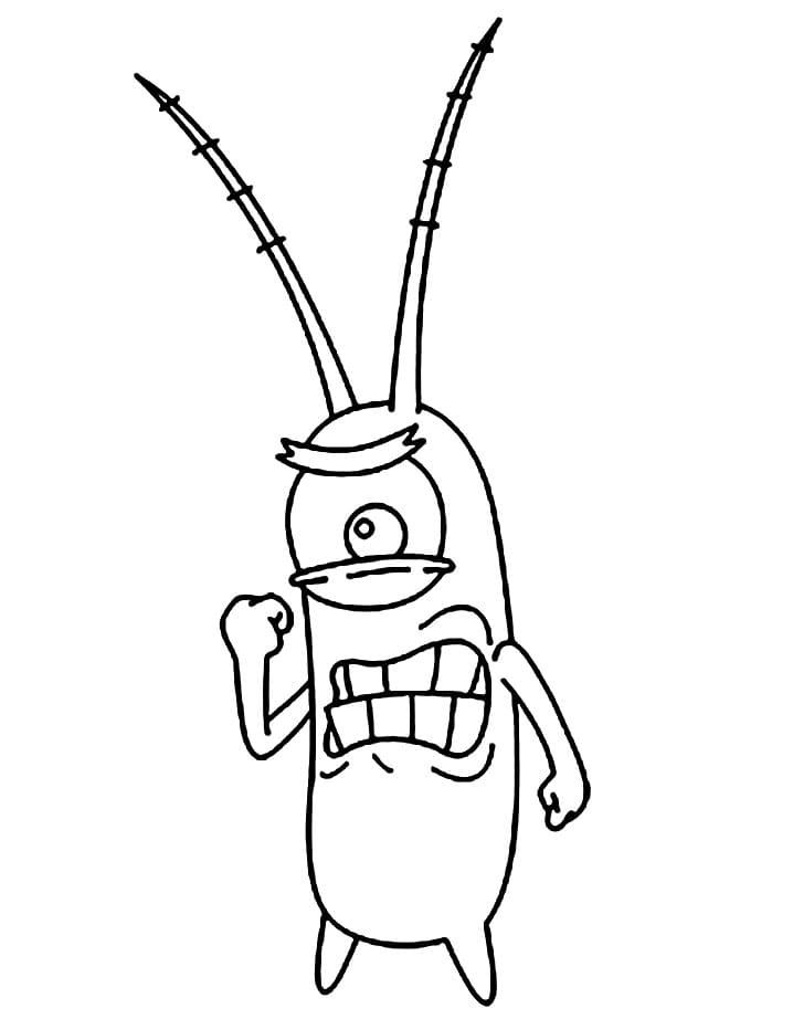 Angry Plankton Coloring Page