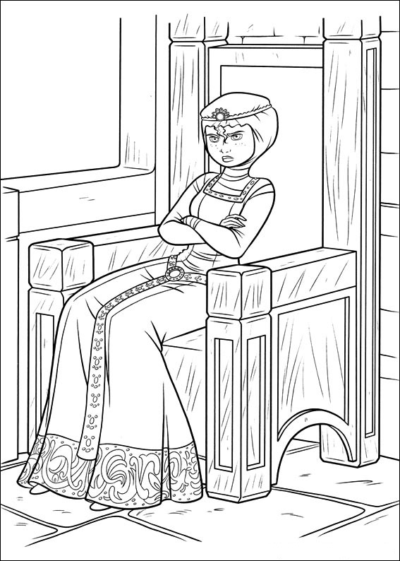Angry Queen Elinor Coloring Page
