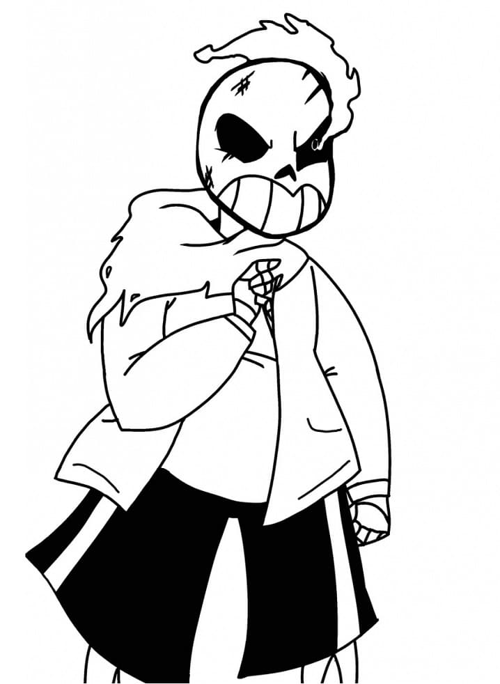 Angry Sans Coloring Page