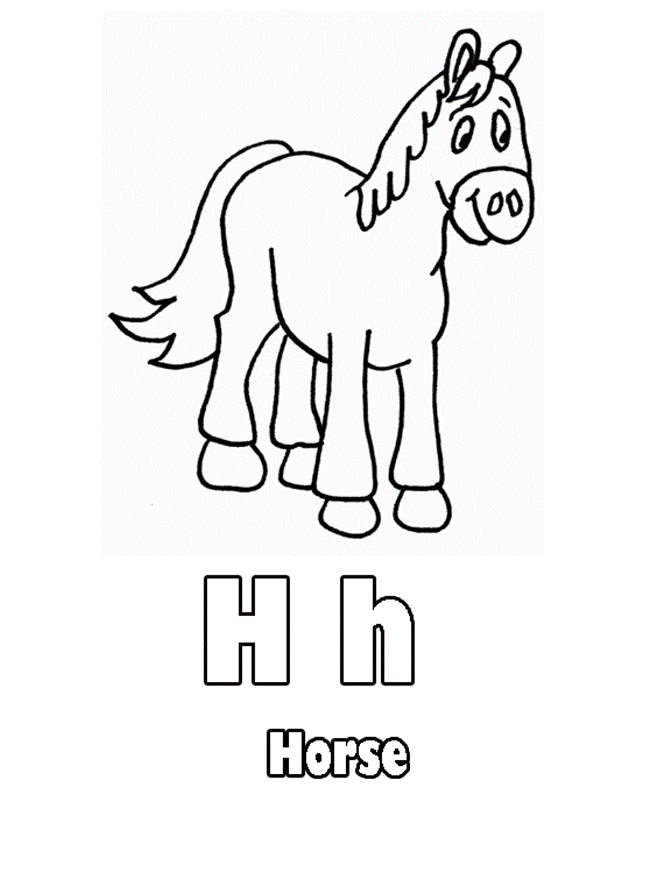 Animal Horse Alphabet S Printable71be