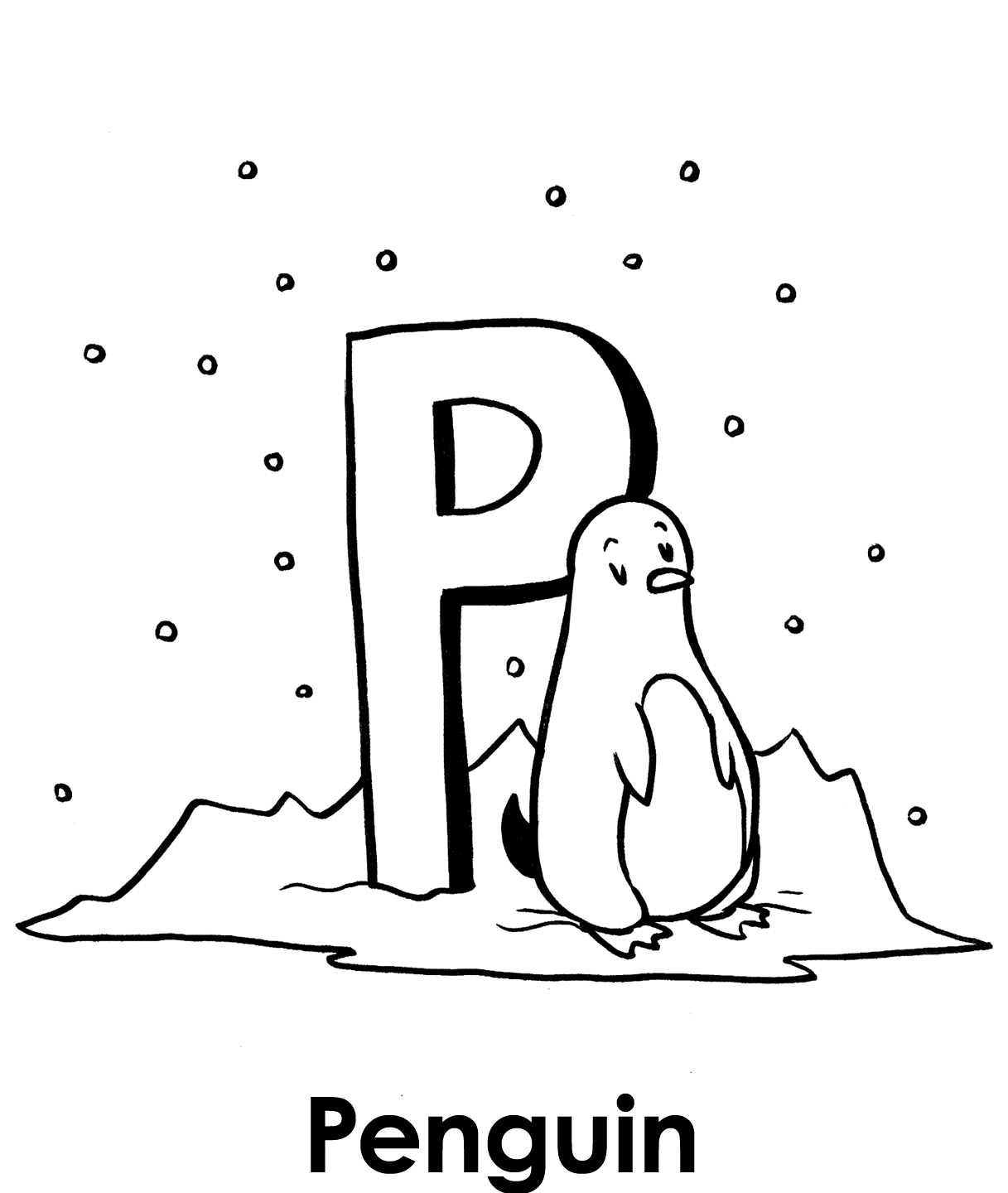 Animal Penguin Free Alphabet Sa5b7 Coloring Page