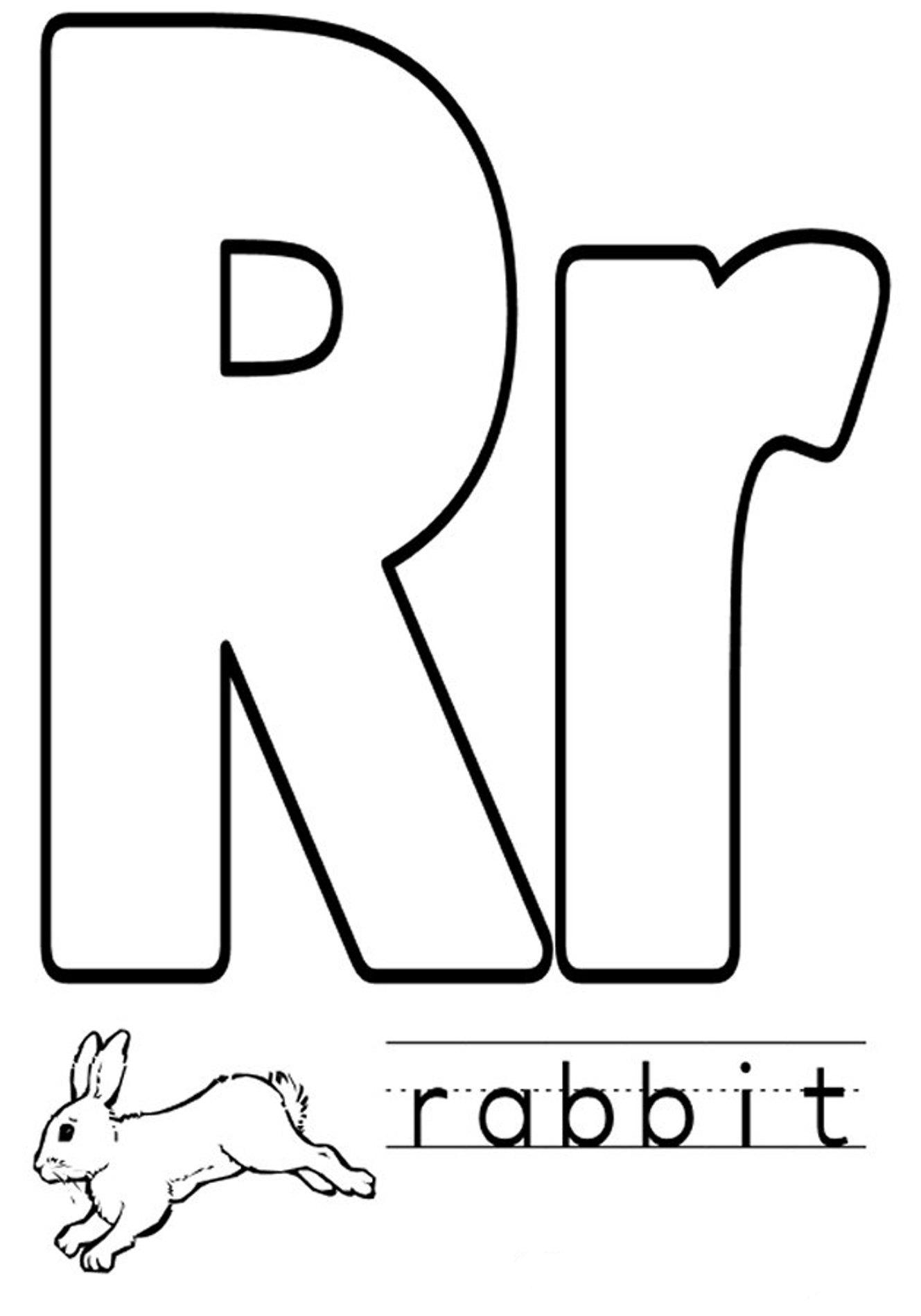 Animal Rabbit Free Alphabet Sa1af Coloring Page