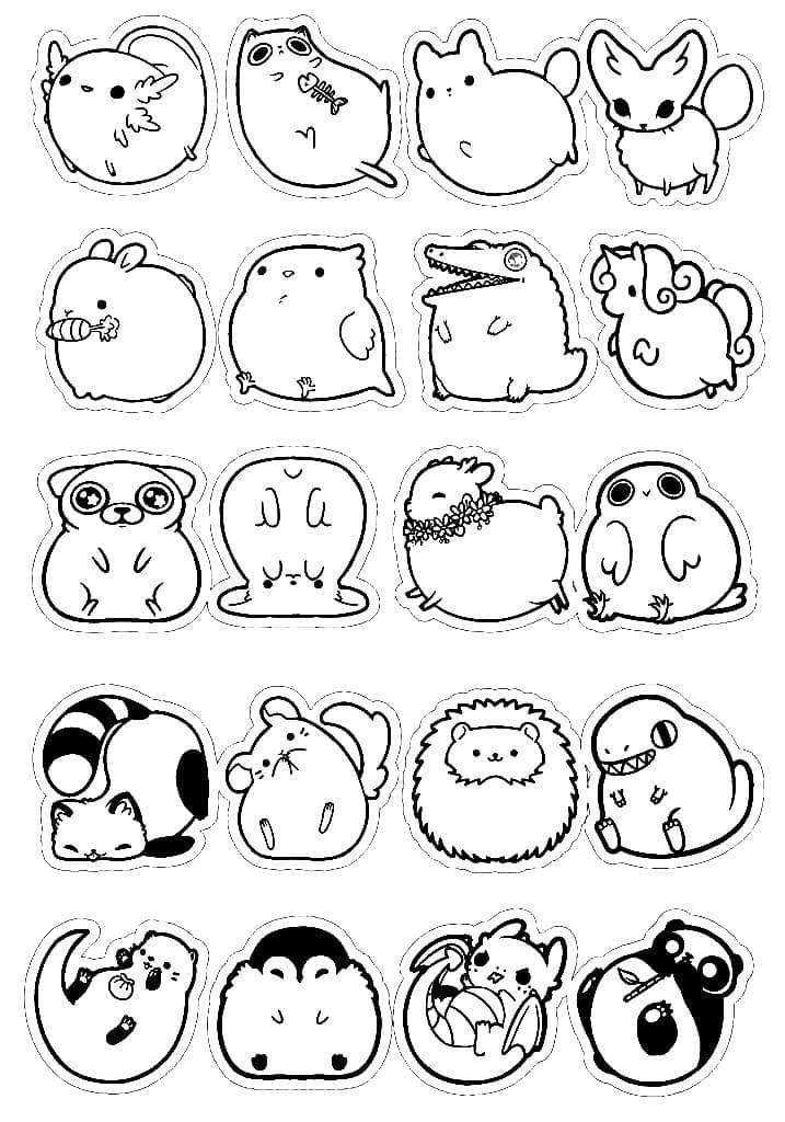 Animals Aestheics Coloring Page