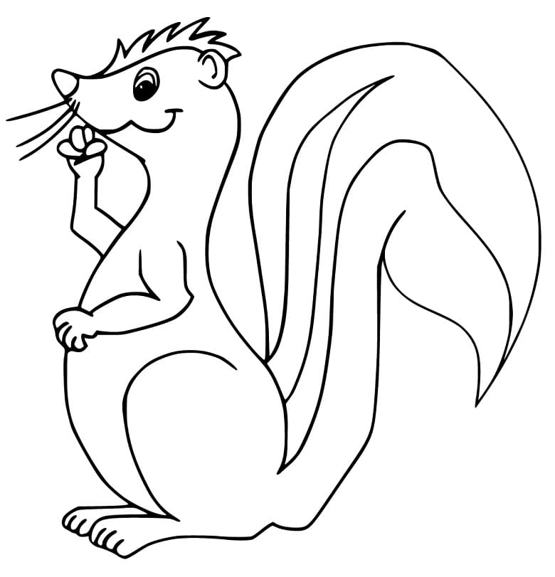 Animated Skunk Coloring Page
