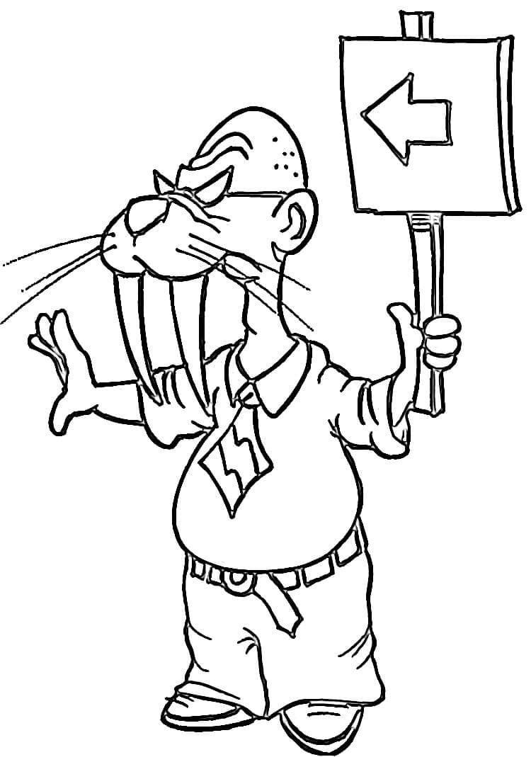 Animated Walrus Coloring Page