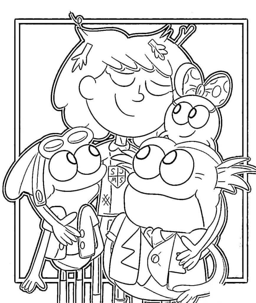 Anne with Friends Coloring Page