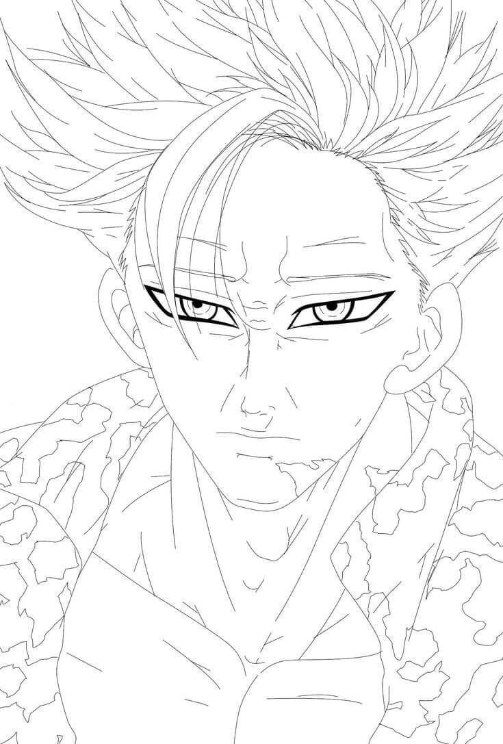 Ban from Seven Deadly Sins Coloring Pages   Coloring Cool