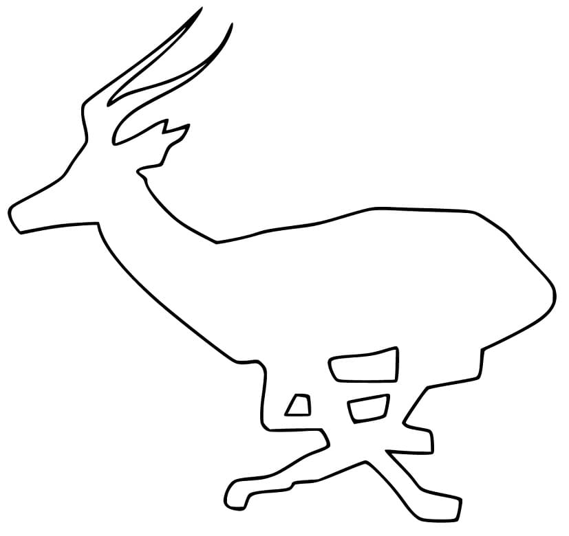 Antelope Outline Coloring Page