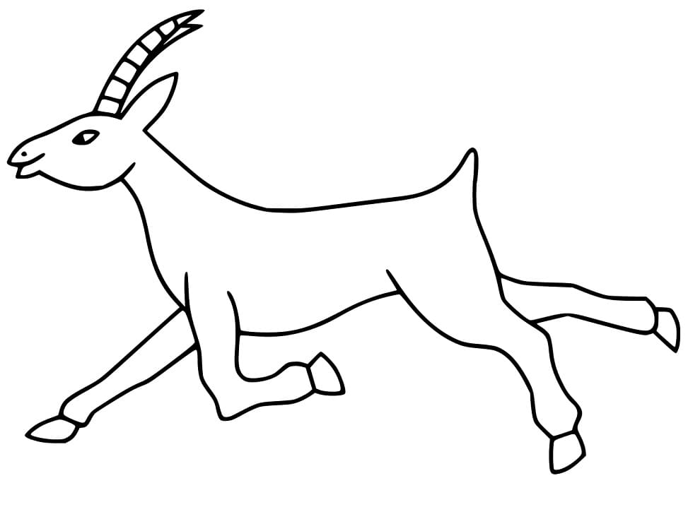Antelope Running Coloring Page