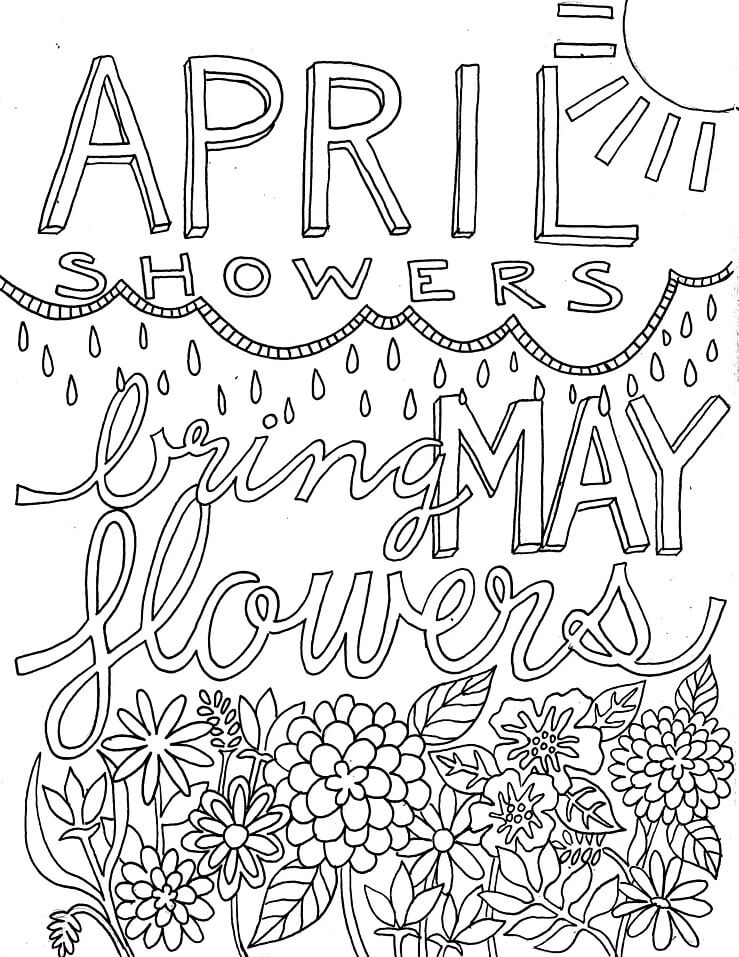 April On Sun Coloring Page
