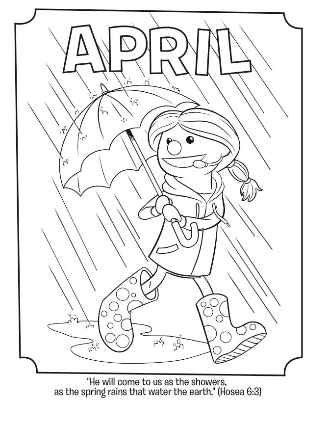 April Bible Quotes Coloring Page