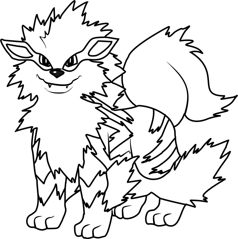 Arcanine Pokemon Coloring Page