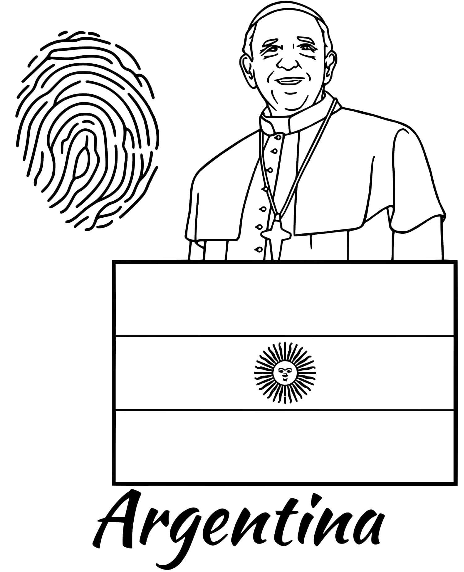 Argentina Flag Fingerprint