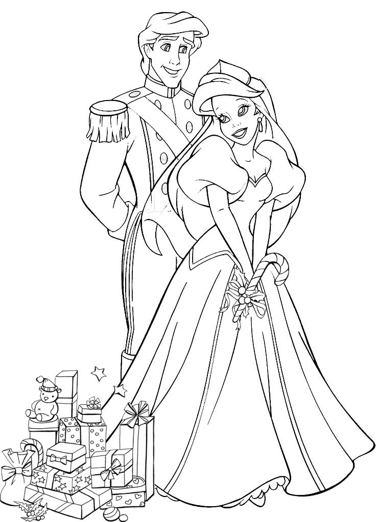 Ariel And Eric With Wedding Gifts Disney Princess S64c7