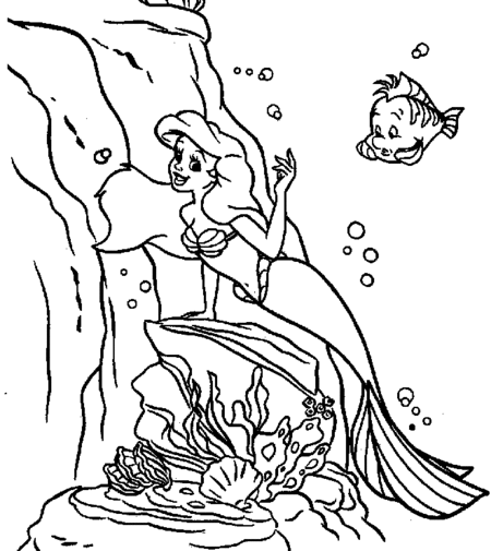 Ariel And Grimsby Disney Princess S2778 Coloring Page