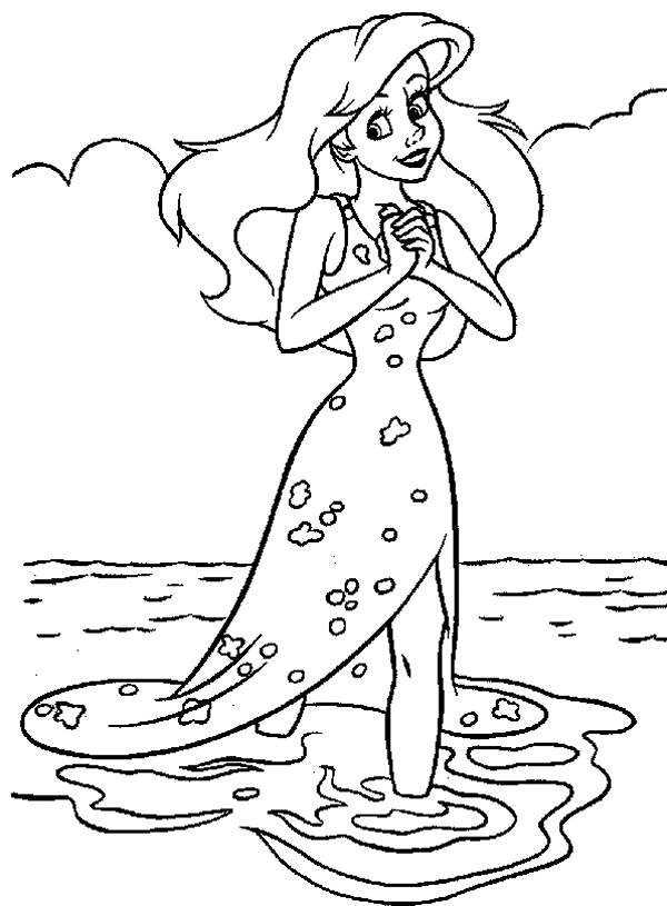 Ariel Just Turned Into Human Little Mermaid S852c