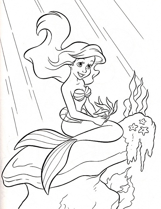 Ariel Sitting Under Ray Of Ligght Little Mermaid S60a8