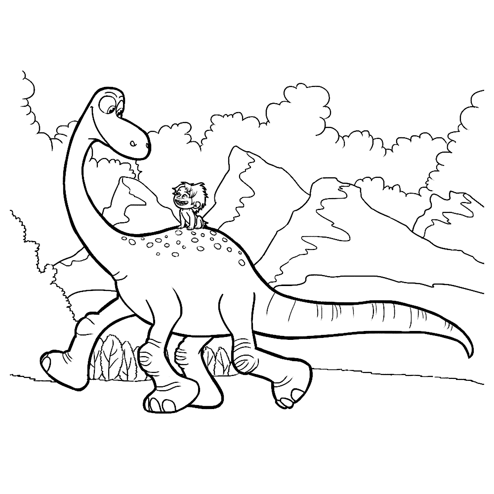 Arlo The Good Dinosaur Coloring Page