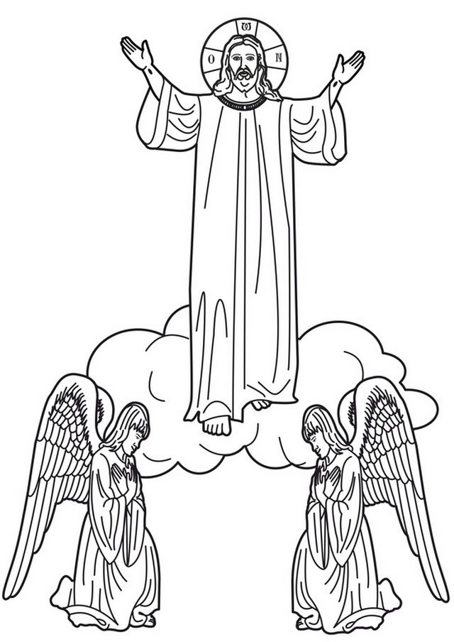 Ascention – Religious Easters Coloring Page