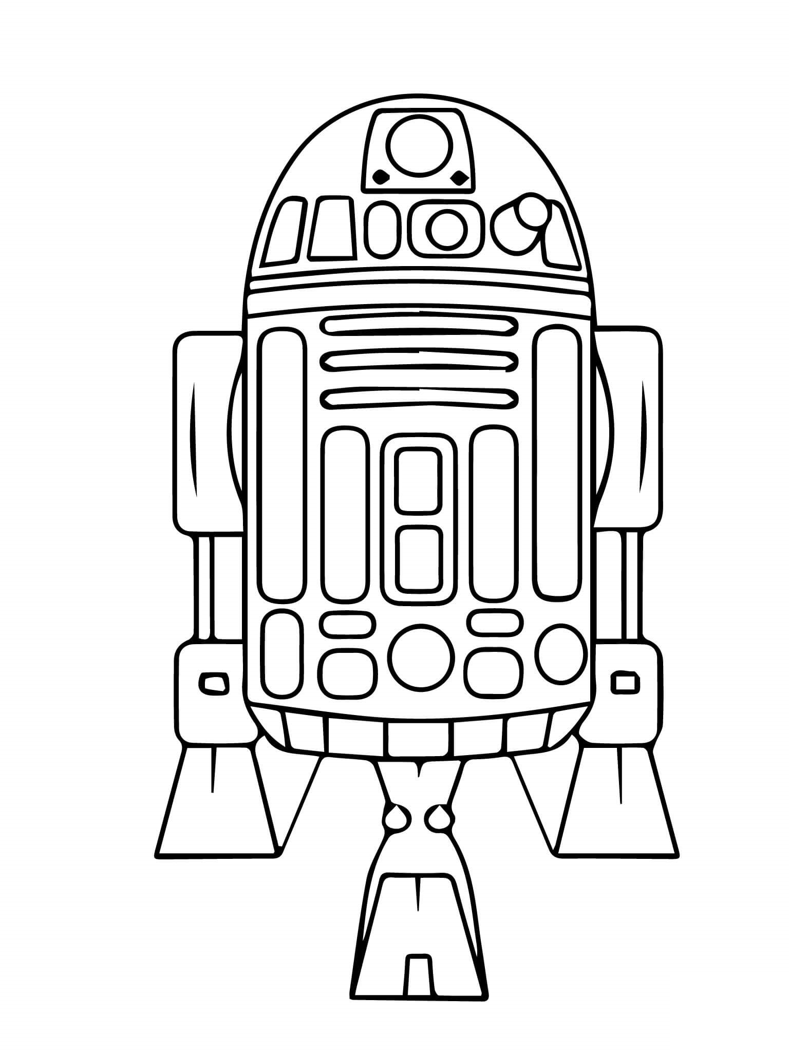 Astromech Droid R2d2 Star Wars Episode VI Return Of The Jedi Coloring Page